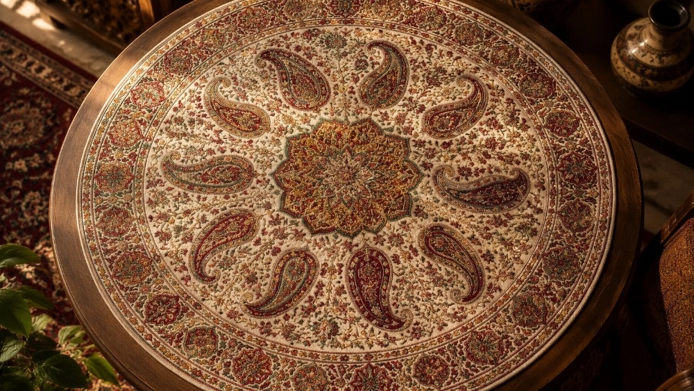 مشاهده مدلها و سفارش آنلاین رومیزی گرد پته دوزی مشاهده مدلها و سفارش آنلاین رومیزی گرد پته دوزی
